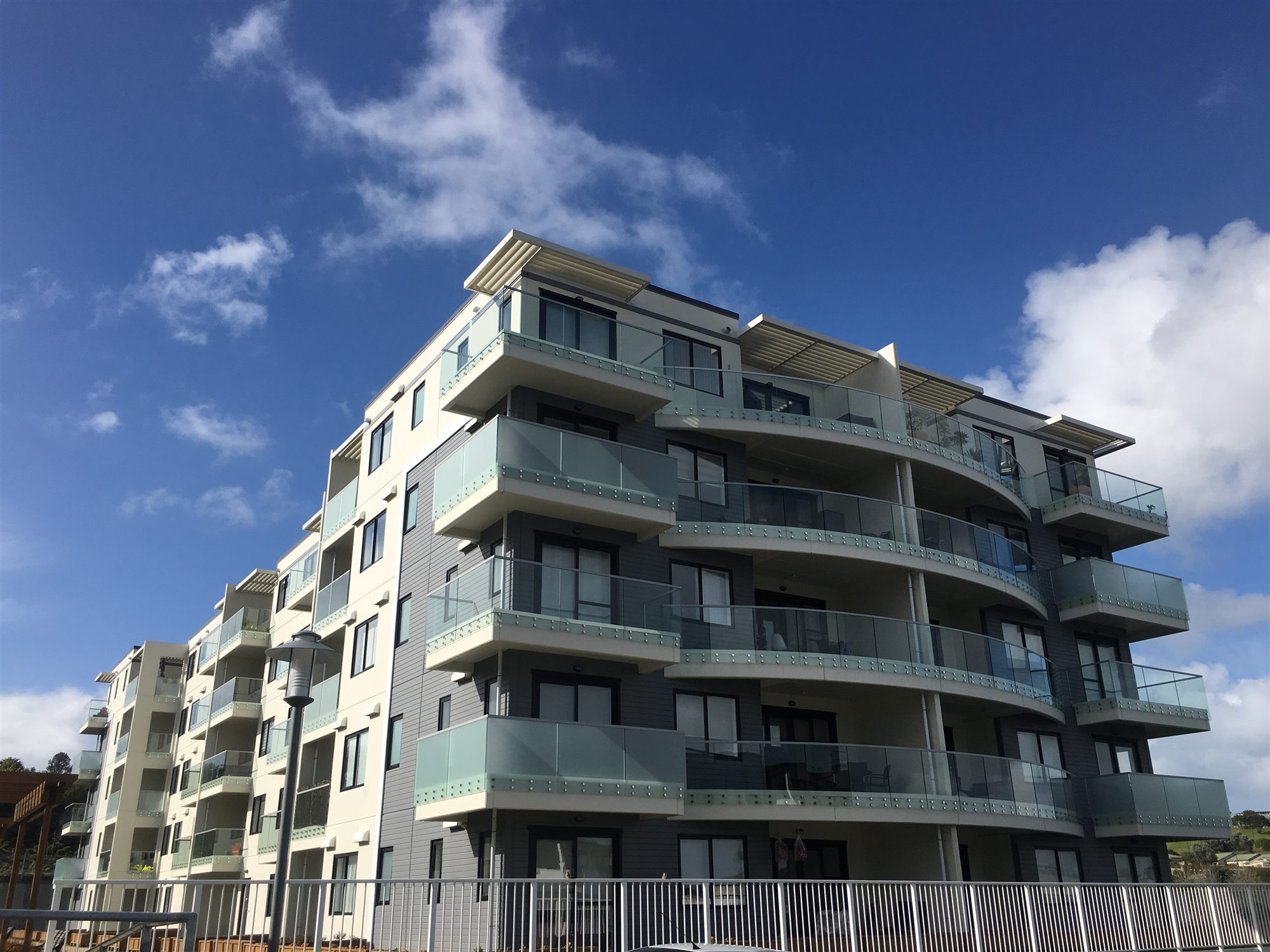 Completed apartment building by ORIENT CONSTRUCTION